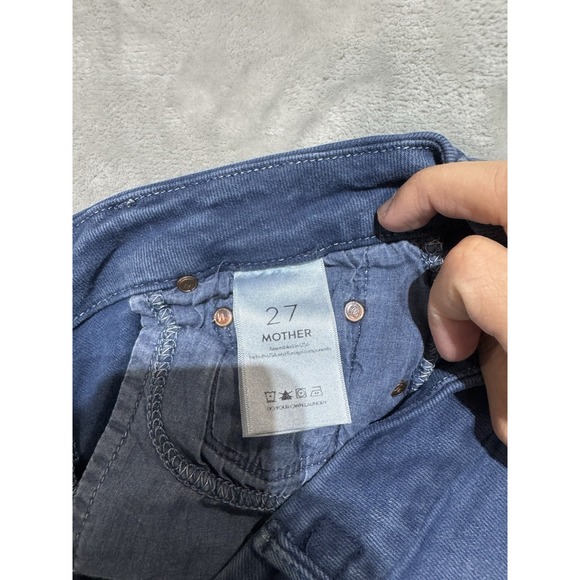 MOTHER High Waisted Looker Jeans Women's 27 Waist Dark Wash‎ Stretch Skinny USA - Picture 3 of 11